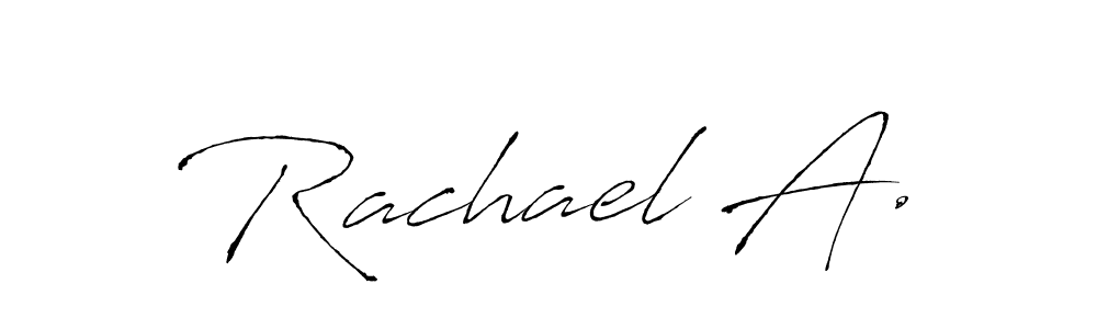 The best way (Antro_Vectra) to make a short signature is to pick only two or three words in your name. The name Rachael A. include a total of six letters. For converting this name. Rachael A. signature style 6 images and pictures png