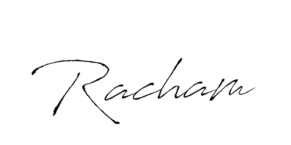 How to make Racham name signature. Use Antro_Vectra style for creating short signs online. This is the latest handwritten sign. Racham signature style 6 images and pictures png