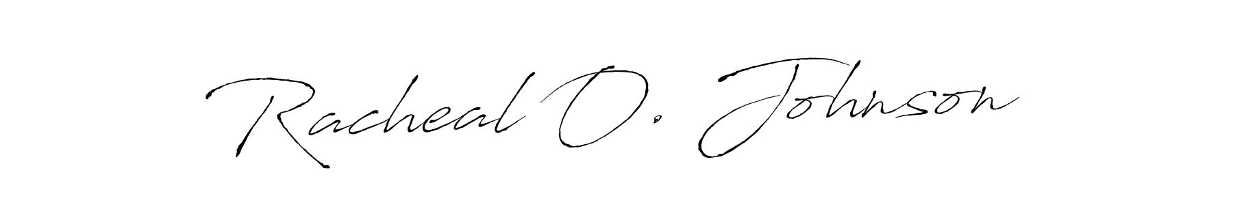 Racheal O. Johnson stylish signature style. Best Handwritten Sign (Antro_Vectra) for my name. Handwritten Signature Collection Ideas for my name Racheal O. Johnson. Racheal O. Johnson signature style 6 images and pictures png