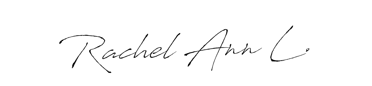 The best way (Antro_Vectra) to make a short signature is to pick only two or three words in your name. The name Rachel Ann L. include a total of six letters. For converting this name. Rachel Ann L. signature style 6 images and pictures png