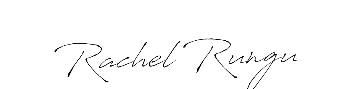 The best way (Antro_Vectra) to make a short signature is to pick only two or three words in your name. The name Rachel Rungu include a total of six letters. For converting this name. Rachel Rungu signature style 6 images and pictures png