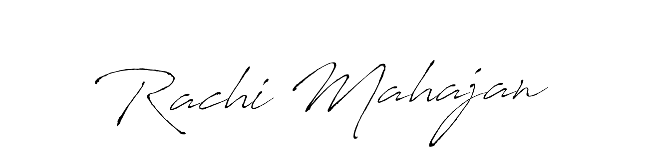 Make a beautiful signature design for name Rachi Mahajan. With this signature (Antro_Vectra) style, you can create a handwritten signature for free. Rachi Mahajan signature style 6 images and pictures png