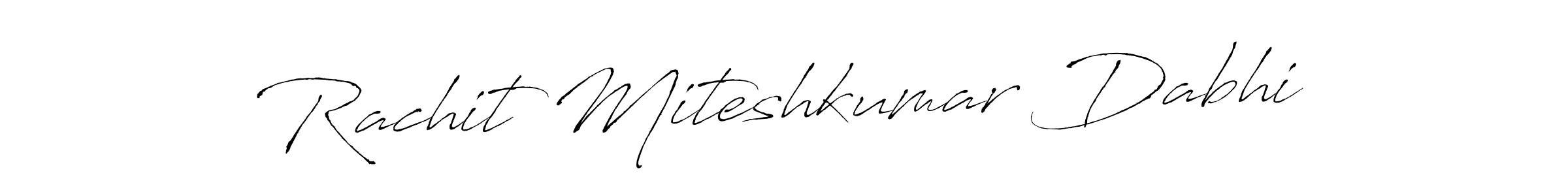 Antro_Vectra is a professional signature style that is perfect for those who want to add a touch of class to their signature. It is also a great choice for those who want to make their signature more unique. Get Rachit Miteshkumar Dabhi name to fancy signature for free. Rachit Miteshkumar Dabhi signature style 6 images and pictures png