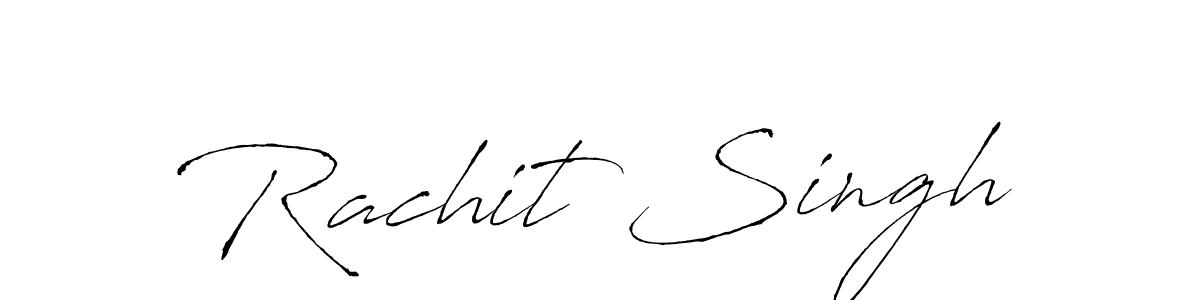 How to make Rachit Singh name signature. Use Antro_Vectra style for creating short signs online. This is the latest handwritten sign. Rachit Singh signature style 6 images and pictures png