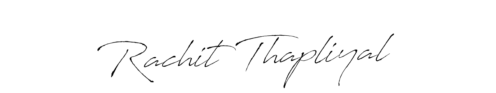 Design your own signature with our free online signature maker. With this signature software, you can create a handwritten (Antro_Vectra) signature for name Rachit Thapliyal. Rachit Thapliyal signature style 6 images and pictures png