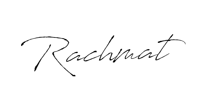 How to make Rachmat signature? Antro_Vectra is a professional autograph style. Create handwritten signature for Rachmat name. Rachmat signature style 6 images and pictures png