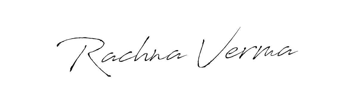 Antro_Vectra is a professional signature style that is perfect for those who want to add a touch of class to their signature. It is also a great choice for those who want to make their signature more unique. Get Rachna Verma name to fancy signature for free. Rachna Verma signature style 6 images and pictures png