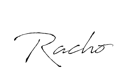 Make a beautiful signature design for name Racho. With this signature (Antro_Vectra) style, you can create a handwritten signature for free. Racho signature style 6 images and pictures png