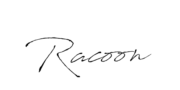 Create a beautiful signature design for name Racoon. With this signature (Antro_Vectra) fonts, you can make a handwritten signature for free. Racoon signature style 6 images and pictures png