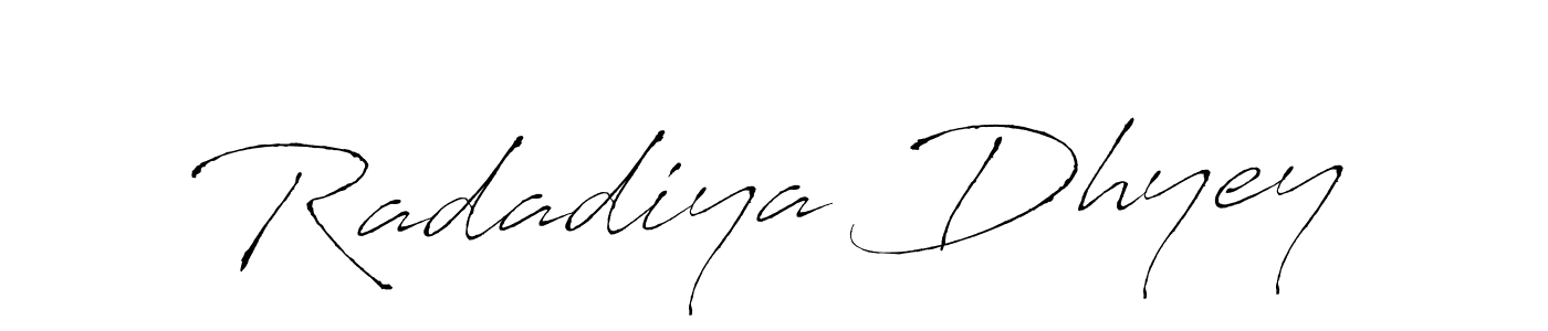 Design your own signature with our free online signature maker. With this signature software, you can create a handwritten (Antro_Vectra) signature for name Radadiya Dhyey. Radadiya Dhyey signature style 6 images and pictures png