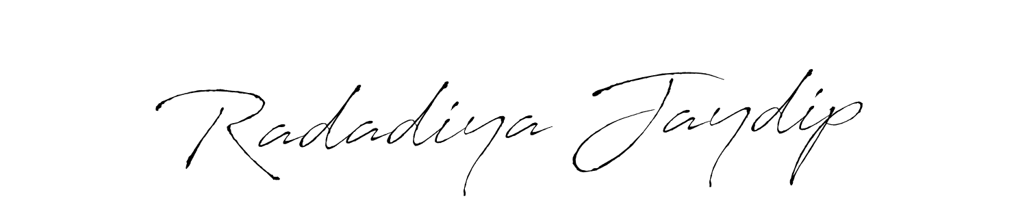 Also we have Radadiya Jaydip name is the best signature style. Create professional handwritten signature collection using Antro_Vectra autograph style. Radadiya Jaydip signature style 6 images and pictures png