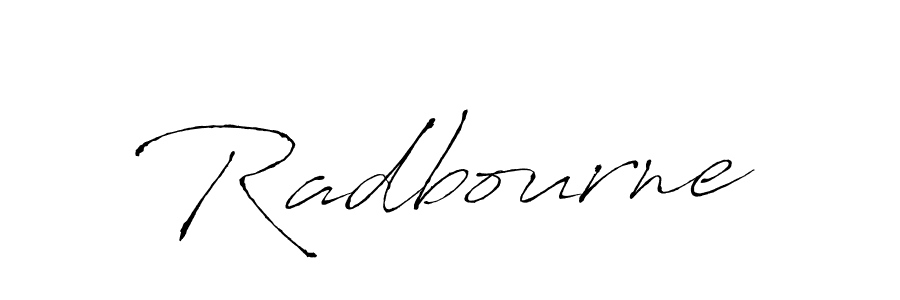 Use a signature maker to create a handwritten signature online. With this signature software, you can design (Antro_Vectra) your own signature for name Radbourne. Radbourne signature style 6 images and pictures png