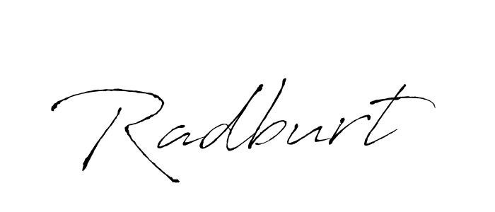 Radburt stylish signature style. Best Handwritten Sign (Antro_Vectra) for my name. Handwritten Signature Collection Ideas for my name Radburt. Radburt signature style 6 images and pictures png