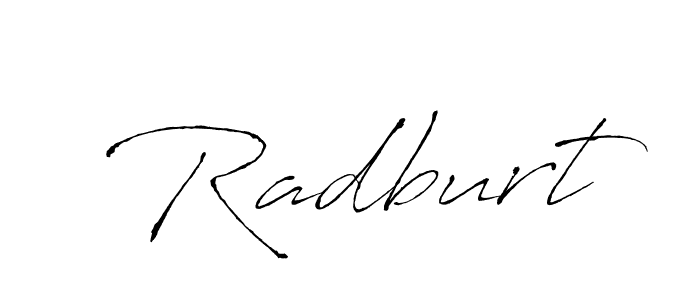 Radburt stylish signature style. Best Handwritten Sign (Antro_Vectra) for my name. Handwritten Signature Collection Ideas for my name Radburt. Radburt signature style 6 images and pictures png