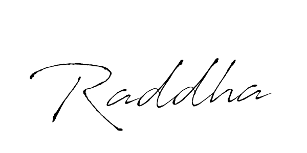 Create a beautiful signature design for name Raddha. With this signature (Antro_Vectra) fonts, you can make a handwritten signature for free. Raddha signature style 6 images and pictures png