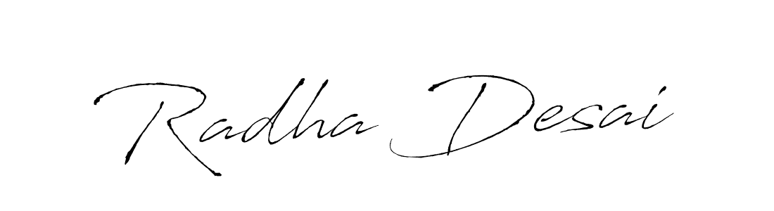 Create a beautiful signature design for name Radha Desai. With this signature (Antro_Vectra) fonts, you can make a handwritten signature for free. Radha Desai signature style 6 images and pictures png