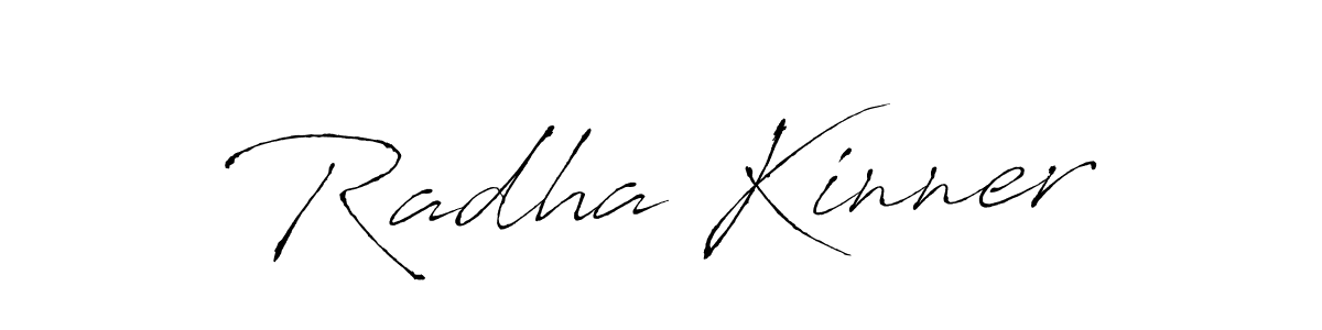 Make a beautiful signature design for name Radha Kinner. With this signature (Antro_Vectra) style, you can create a handwritten signature for free. Radha Kinner signature style 6 images and pictures png