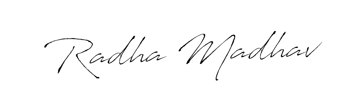 This is the best signature style for the Radha Madhav name. Also you like these signature font (Antro_Vectra). Mix name signature. Radha Madhav signature style 6 images and pictures png