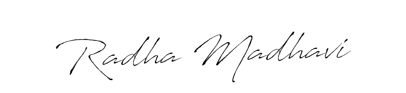 This is the best signature style for the Radha Madhavi name. Also you like these signature font (Antro_Vectra). Mix name signature. Radha Madhavi signature style 6 images and pictures png