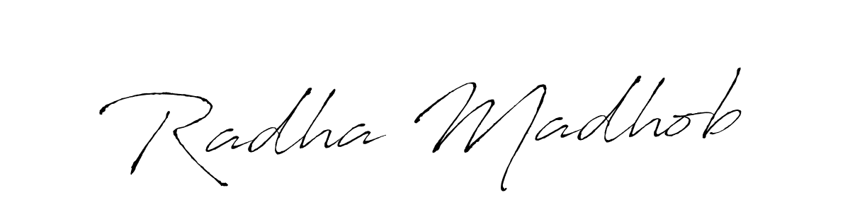 Antro_Vectra is a professional signature style that is perfect for those who want to add a touch of class to their signature. It is also a great choice for those who want to make their signature more unique. Get Radha Madhob name to fancy signature for free. Radha Madhob signature style 6 images and pictures png