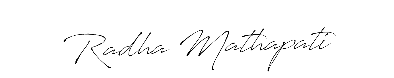 How to make Radha Mathapati name signature. Use Antro_Vectra style for creating short signs online. This is the latest handwritten sign. Radha Mathapati signature style 6 images and pictures png