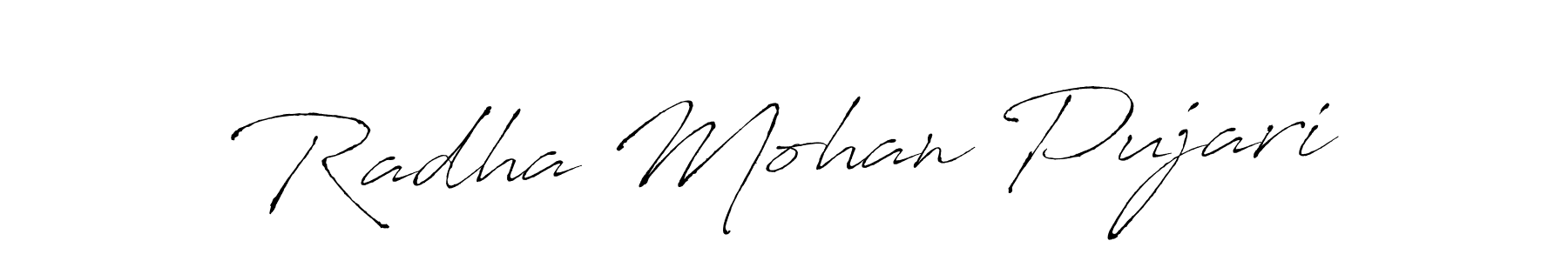 It looks lik you need a new signature style for name Radha Mohan Pujari. Design unique handwritten (Antro_Vectra) signature with our free signature maker in just a few clicks. Radha Mohan Pujari signature style 6 images and pictures png