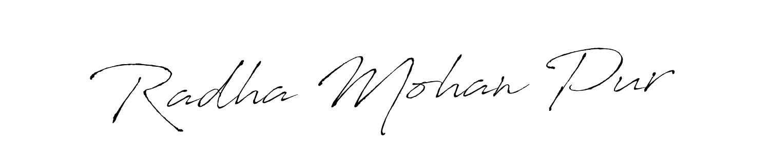 Use a signature maker to create a handwritten signature online. With this signature software, you can design (Antro_Vectra) your own signature for name Radha Mohan Pur. Radha Mohan Pur signature style 6 images and pictures png