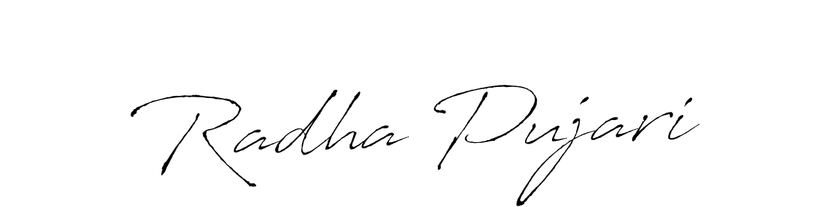 Design your own signature with our free online signature maker. With this signature software, you can create a handwritten (Antro_Vectra) signature for name Radha Pujari. Radha Pujari signature style 6 images and pictures png