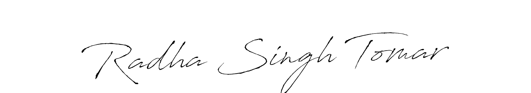 Make a beautiful signature design for name Radha Singh Tomar. With this signature (Antro_Vectra) style, you can create a handwritten signature for free. Radha Singh Tomar signature style 6 images and pictures png
