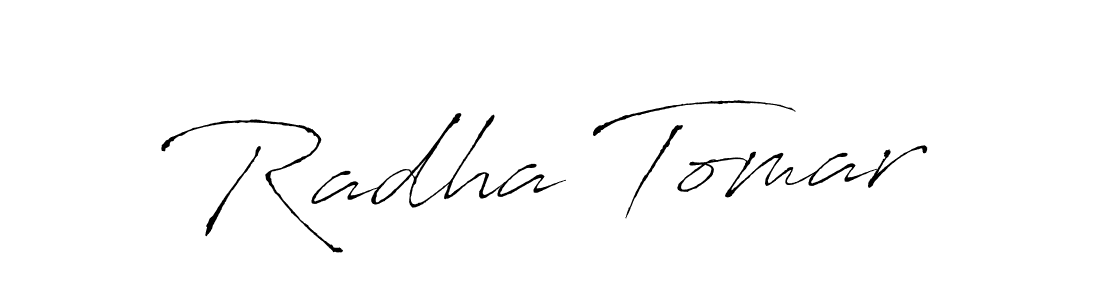 The best way (Antro_Vectra) to make a short signature is to pick only two or three words in your name. The name Radha Tomar include a total of six letters. For converting this name. Radha Tomar signature style 6 images and pictures png