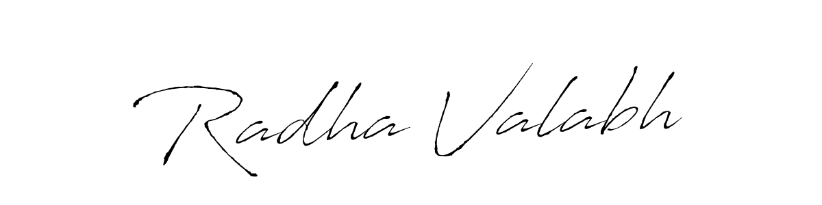 How to make Radha Valabh name signature. Use Antro_Vectra style for creating short signs online. This is the latest handwritten sign. Radha Valabh signature style 6 images and pictures png