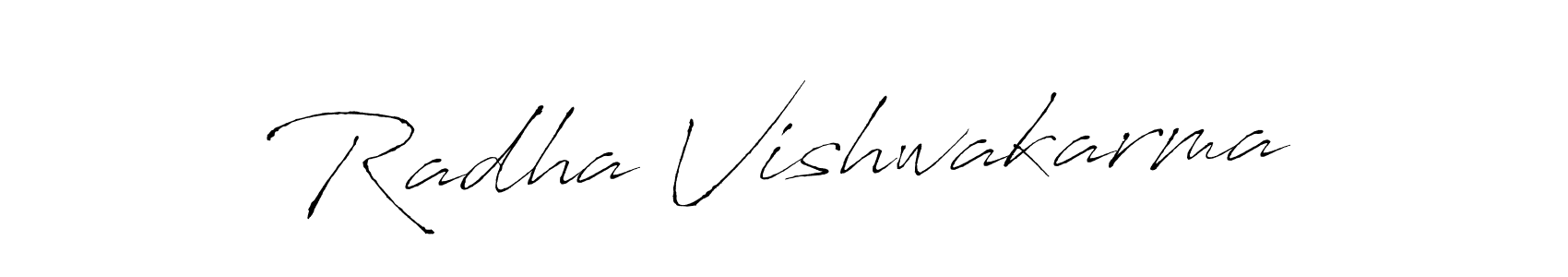 Radha Vishwakarma stylish signature style. Best Handwritten Sign (Antro_Vectra) for my name. Handwritten Signature Collection Ideas for my name Radha Vishwakarma. Radha Vishwakarma signature style 6 images and pictures png