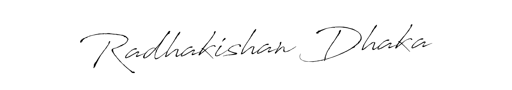 Use a signature maker to create a handwritten signature online. With this signature software, you can design (Antro_Vectra) your own signature for name Radhakishan Dhaka. Radhakishan Dhaka signature style 6 images and pictures png