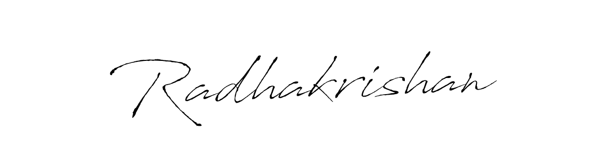 Use a signature maker to create a handwritten signature online. With this signature software, you can design (Antro_Vectra) your own signature for name Radhakrishan. Radhakrishan signature style 6 images and pictures png