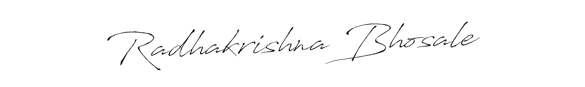 Make a beautiful signature design for name Radhakrishna Bhosale. With this signature (Antro_Vectra) style, you can create a handwritten signature for free. Radhakrishna Bhosale signature style 6 images and pictures png