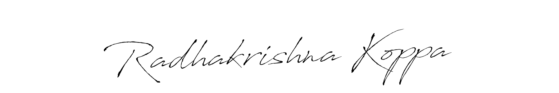 It looks lik you need a new signature style for name Radhakrishna Koppa. Design unique handwritten (Antro_Vectra) signature with our free signature maker in just a few clicks. Radhakrishna Koppa signature style 6 images and pictures png