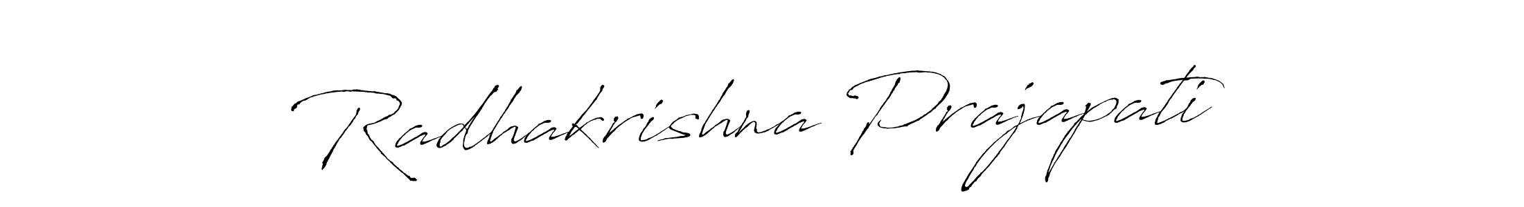 Make a beautiful signature design for name Radhakrishna Prajapati. With this signature (Antro_Vectra) style, you can create a handwritten signature for free. Radhakrishna Prajapati signature style 6 images and pictures png