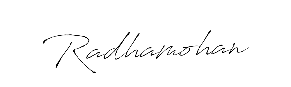 Create a beautiful signature design for name Radhamohan. With this signature (Antro_Vectra) fonts, you can make a handwritten signature for free. Radhamohan signature style 6 images and pictures png