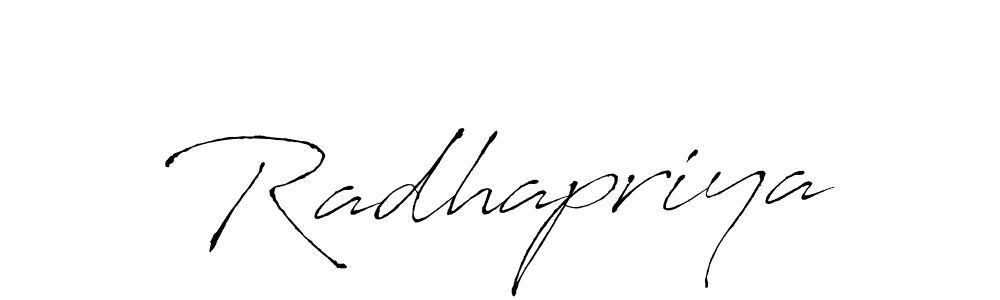 Design your own signature with our free online signature maker. With this signature software, you can create a handwritten (Antro_Vectra) signature for name Radhapriya. Radhapriya signature style 6 images and pictures png