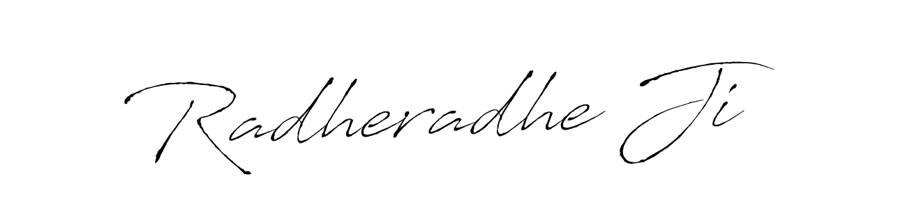 Make a beautiful signature design for name Radheradhe Ji. With this signature (Antro_Vectra) style, you can create a handwritten signature for free. Radheradhe Ji signature style 6 images and pictures png