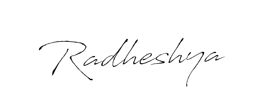 Make a beautiful signature design for name Radheshya. With this signature (Antro_Vectra) style, you can create a handwritten signature for free. Radheshya signature style 6 images and pictures png