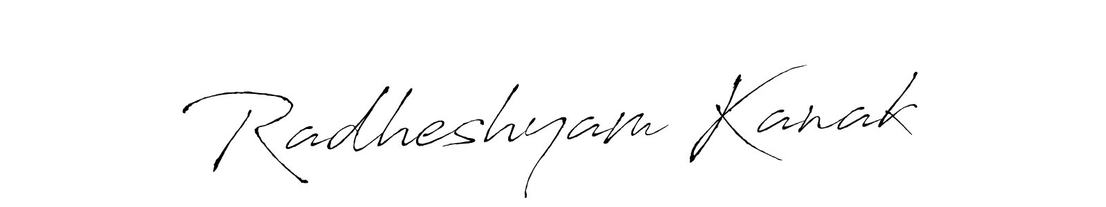Radheshyam Kanak stylish signature style. Best Handwritten Sign (Antro_Vectra) for my name. Handwritten Signature Collection Ideas for my name Radheshyam Kanak. Radheshyam Kanak signature style 6 images and pictures png