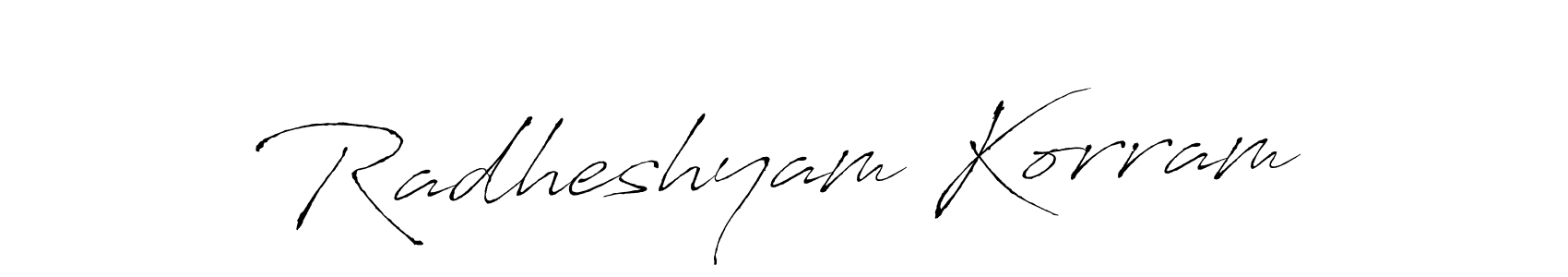 Create a beautiful signature design for name Radheshyam Korram. With this signature (Antro_Vectra) fonts, you can make a handwritten signature for free. Radheshyam Korram signature style 6 images and pictures png