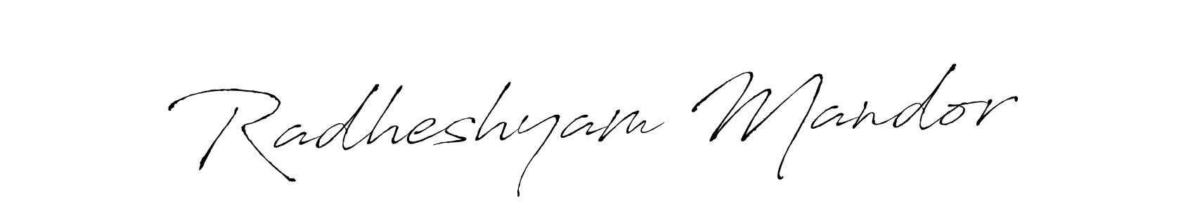 Use a signature maker to create a handwritten signature online. With this signature software, you can design (Antro_Vectra) your own signature for name Radheshyam Mandor. Radheshyam Mandor signature style 6 images and pictures png