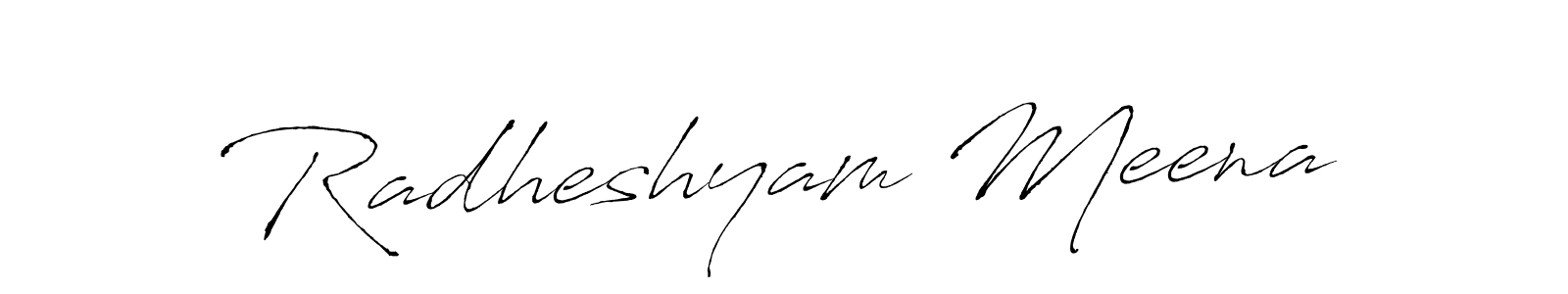 How to make Radheshyam Meena signature? Antro_Vectra is a professional autograph style. Create handwritten signature for Radheshyam Meena name. Radheshyam Meena signature style 6 images and pictures png
