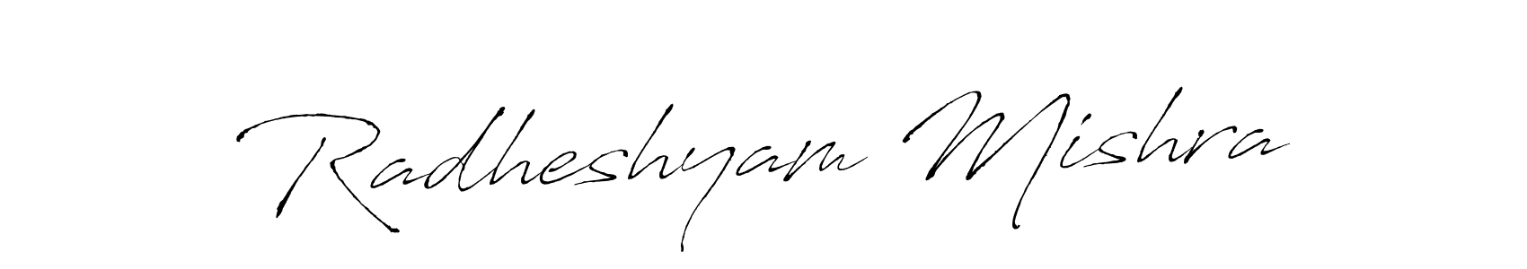 Make a beautiful signature design for name Radheshyam Mishra. With this signature (Antro_Vectra) style, you can create a handwritten signature for free. Radheshyam Mishra signature style 6 images and pictures png