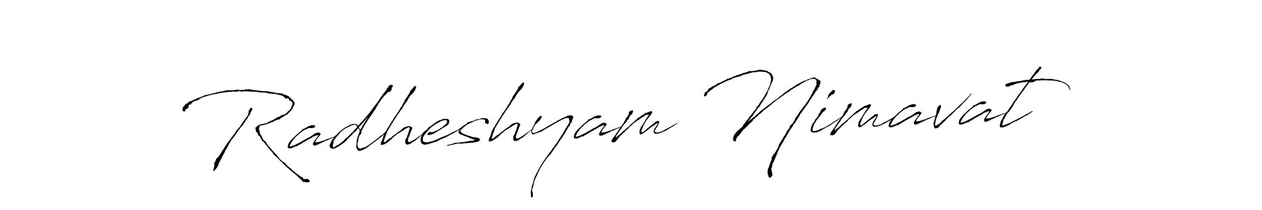 Create a beautiful signature design for name Radheshyam Nimavat. With this signature (Antro_Vectra) fonts, you can make a handwritten signature for free. Radheshyam Nimavat signature style 6 images and pictures png