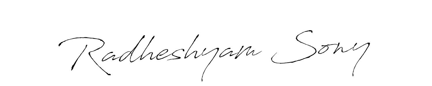 Radheshyam Sony stylish signature style. Best Handwritten Sign (Antro_Vectra) for my name. Handwritten Signature Collection Ideas for my name Radheshyam Sony. Radheshyam Sony signature style 6 images and pictures png