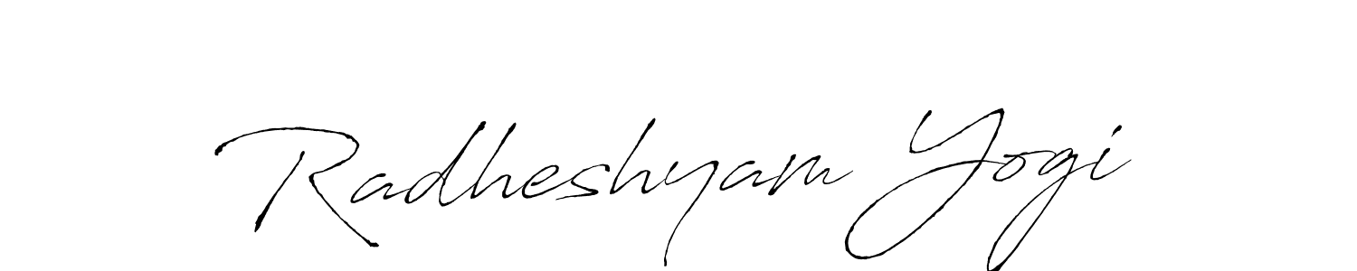 Create a beautiful signature design for name Radheshyam Yogi. With this signature (Antro_Vectra) fonts, you can make a handwritten signature for free. Radheshyam Yogi signature style 6 images and pictures png