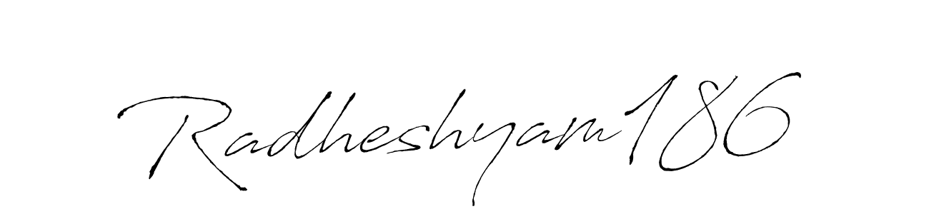 Design your own signature with our free online signature maker. With this signature software, you can create a handwritten (Antro_Vectra) signature for name Radheshyam186. Radheshyam186 signature style 6 images and pictures png